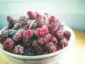 Frozen Organic Mulberry, berry, closeup Ã¢â¬â Image